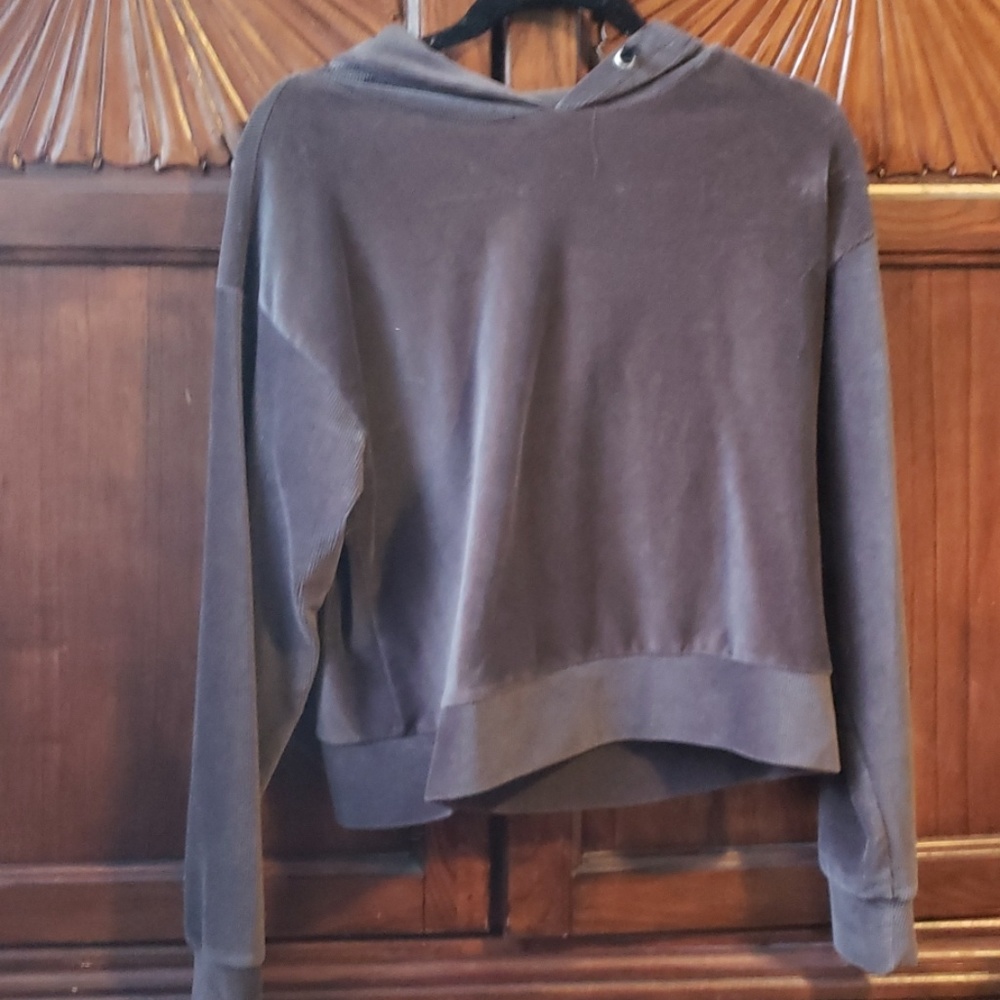 Corduroy Crop Hoodie